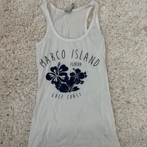 White Marco Island Tank Top
